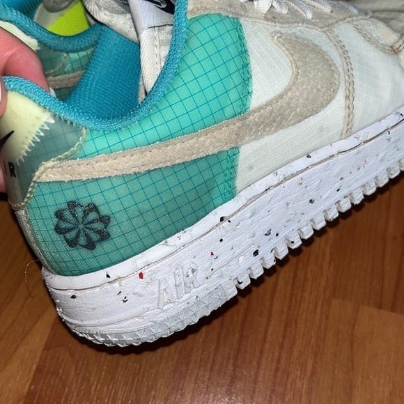 Nike women’s Air Force 1 Crater Move To Zero White Dynamic Turquoise Size 6 - Picture 10 of 12